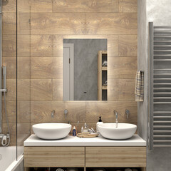 Зеркало с подсветкой прямоугольное 60х80 см бесконтактный сенсор Continent Valbon (ЗЛП2382) - фото 3