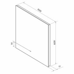 Зеркало с подсветкой квадратное 60х60 см бесконтактный сенсор Continent Valbon (ЗЛП2381) - фото 3