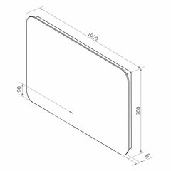 Зеркало с подсветкой прямоугольное 100х70 см бесконтактный сенсор Continent Braga (ЗЛП2388) - фото 4