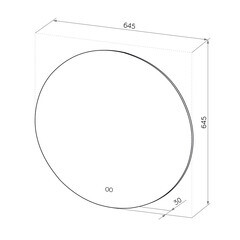 Зеркало с подсветкой круглое 64,5 см бесконтактный сенсор с подогревом Continent Circulo (ЗЛП2389) - фото 6