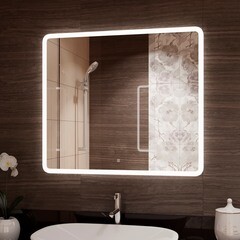 Зеркало с подсветкой квадратное 60х60 см с сенсорным включением Continent Valongo (ЗЛП2392) - фото 3