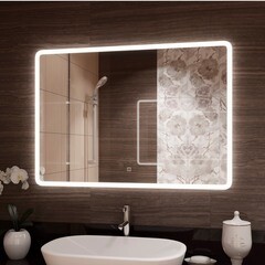 Зеркало с подсветкой прямоугольное 100х70 см с сенсорным включением Continent Valongo (ЗЛП2395) - фото 2