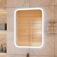 Зеркало с подсветкой прямоугольное 50х70 см с сенсорным включением Continent Horta (ЗЛП2397) - фото 4