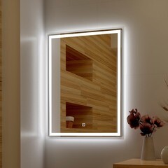 Зеркало с подсветкой прямоугольное 60х80 см с сенсорным включением Continent Evora (ЗЛП2406) - фото 3