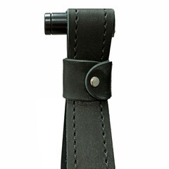 Зеркало с подсветкой круглое 65 см на ремне черном с сенсорным включением Continent Amarante (ЗЛП2409) - фото 3