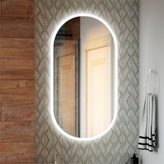 Зеркало с подсветкой овальное 55х100 см с сенсорным включением Continent Gandra (ЗЛП2417) - фото 3