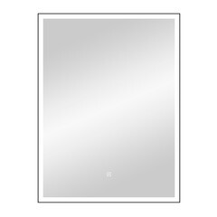 Зеркало с подсветкой прямоугольное 60х80 см в раме черной с сенсорным включением Continent Viseu (ЗЛП2418) - фото 6