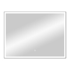 Зеркало с подсветкой прямоугольное 80х60 см в раме черной с сенсорным включением Continent Viseu (ЗЛП2419) - фото 6