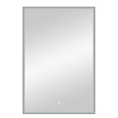 Изображение товара Зеркало с подсветкой прямоугольное 60х100 см в раме черной с сенсорным включением Continent Viseu (ЗЛП2421)