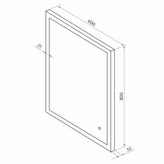 Зеркало с подсветкой прямоугольное 60х80 см бесконтактный сенсор Continent Lisboa (ЗЛП2428) - фото 4