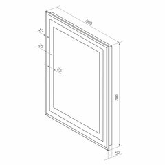 Зеркало с подсветкой прямоугольное 50х70 см Continent Mirandela (ЗЛП2405) - фото 4