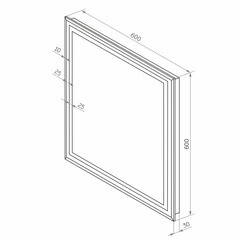 Зеркало с подсветкой квадратное 60х60 см Continent Mirandela (ЗЛП2408) - фото 4