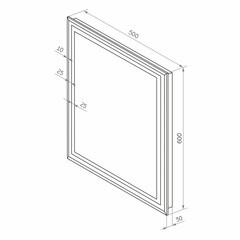 Зеркало с подсветкой прямоугольное 50х60 см Continent Mirandela (ЗЛП2410) - фото 4