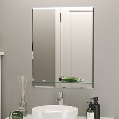 Зеркало с полкой прямоугольное 50х60 см Continent Прямоугольник (В134) - фото 5