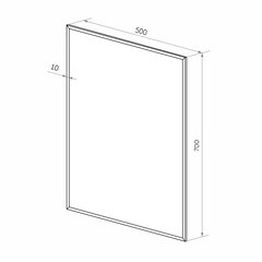 Зеркало прямоугольное 50х70 см Continent Прямоугольник (В136) - фото 2