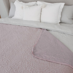 Покрывало 200х220 см Вelezza Tressa стеганое пыльно-розовое (6154584) - фото 4