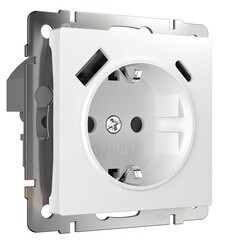 Изображение товара Розетка Werkel встраиваемая белая с USB-A/ Type-C (a056272)