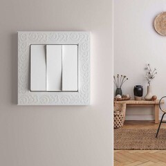 Выключатель Werkel трехклавишный встраиваемый белый (a051131) - фото 7