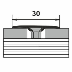 Порог алюминиевый одноуровневый стык 30х900 мм дуб кантри белый - фото 3