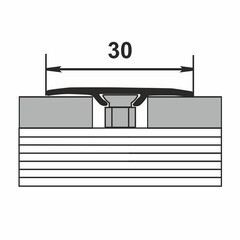 Порог алюминиевый одноуровневый стык 30х900 мм сосна скания - фото 2