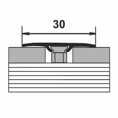 Порог алюминиевый одноуровневый стык 30х900 мм дуб небраска - фото 2