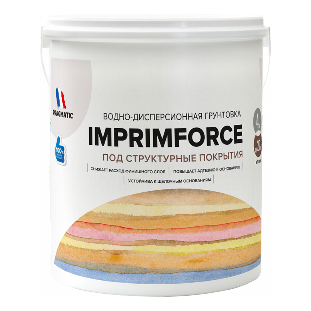 Изображение товара Грунт Pragmatic Imprimforce для структурных покрытий 4 кг — подготовка стен и фасадов
