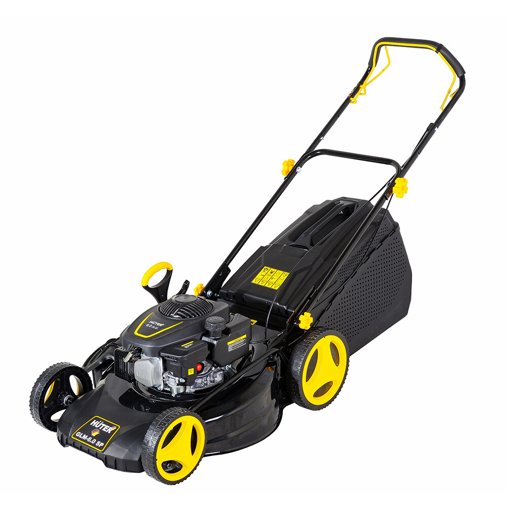 Изображение товара Бензиновая газонокосилка Huter GLM-6.0 SP 6 л.с. самоходная, 530 мм