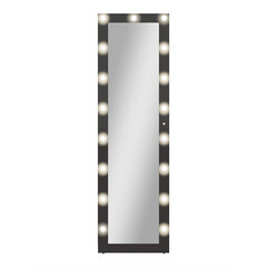 Зеркало напольное с подсветкой Cristiano 520х1750 мм гримерное черное - фото 2