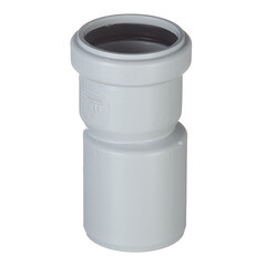 Переходник Pro Aqua Stilte Plus d50х58 мм пластиковый эксцентрический шумопоглощающий для внутренней канализации - фото 1