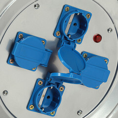 Удлинитель Союз с заземлением 50 м на катушке 4 кВт 4 розетки КГ 3х2,5 кв.мм IP44 - фото 4