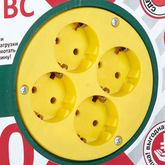 Удлинитель Союз с заземлением 20 м на катушке 2,2 кВт 4 розетки ПВС 3х0,75 кв.мм IP20 - фото 3