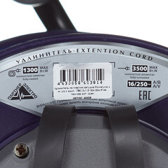 Удлинитель Партнер Электро с заземлением 30 м на катушке 3,5 кВт 4 розетки ПВС 3х1,5 кв.мм IP44 - фото 4