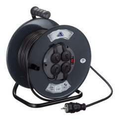 Удлинитель Партнер Электро с заземлением 30 м на катушке 3,5 кВт 4 розетки КГт 3х1,5 кв.мм IP44 - фото 1