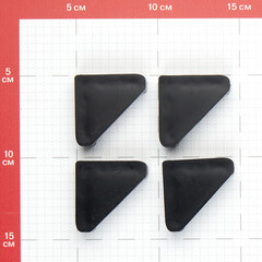Подпятник для металлического стеллажа КМ 10x50x50 мм (4 шт.) - фото 2