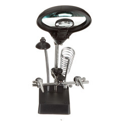 Держатель Rexant Третья рука с LED подсветкой и лупой х2.5 (12-0250) - фото 12