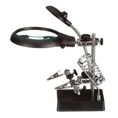 Держатель Rexant Третья рука с LED подсветкой и лупой х2.5 (12-0250) - фото 10