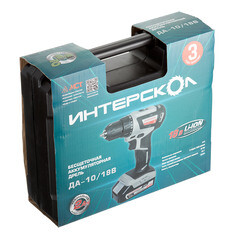 Дрель-шуруповерт аккумуляторная бесщеточная Интерскол ДА-10/18В 18 В 2 Ач Li-Ion 2 АКБ и ЗУ (709.2.2.70) - фото 5