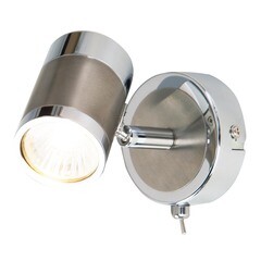 Изображение товара Спот настенный Eurosvet Prime GU10 50 Вт 3 кв.м хром/перламутровый сатин IP20 (00000081905)