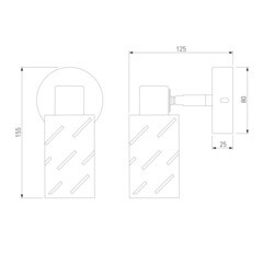 Спот настенный Eurosvet Fente E14 40 Вт 3 кв.м черный/хром IP20 (a050197) - фото 2