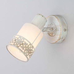 Спот настенный Eurosvet Silvia E14 40 Вт 3 кв.м белый с золотом IP20 (00000071466) - фото 4