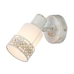 Спот настенный Eurosvet Silvia E14 40 Вт 3 кв.м белый с золотом IP20 (00000071466) - фото 1