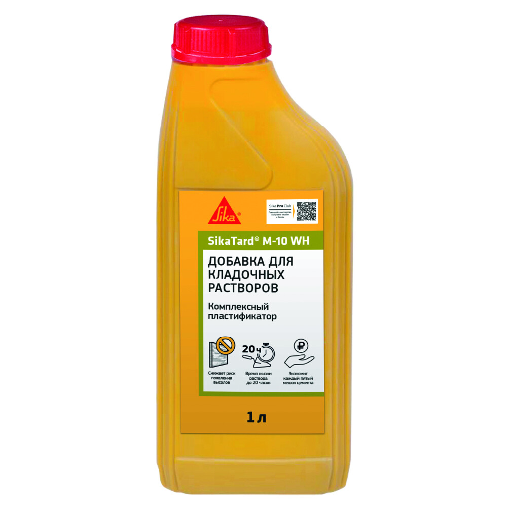 Изображение товара Пластификатор SikaTard M-10 WH для кладочных растворов, 1 л