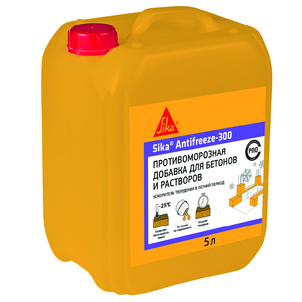 Изображение товара Противоморозная добавка для бетона Sika Antifreeze-300, 5 л