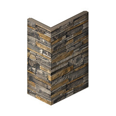 Изображение товара Искусственный камень угловой White Hills Фьорд Лэнд серый (18 шт.=1,8 пог.м)