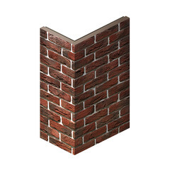Изображение товара Искусственный камень угловой White Hills Бремен Брик красный (38 шт.=2,93 пог.м)