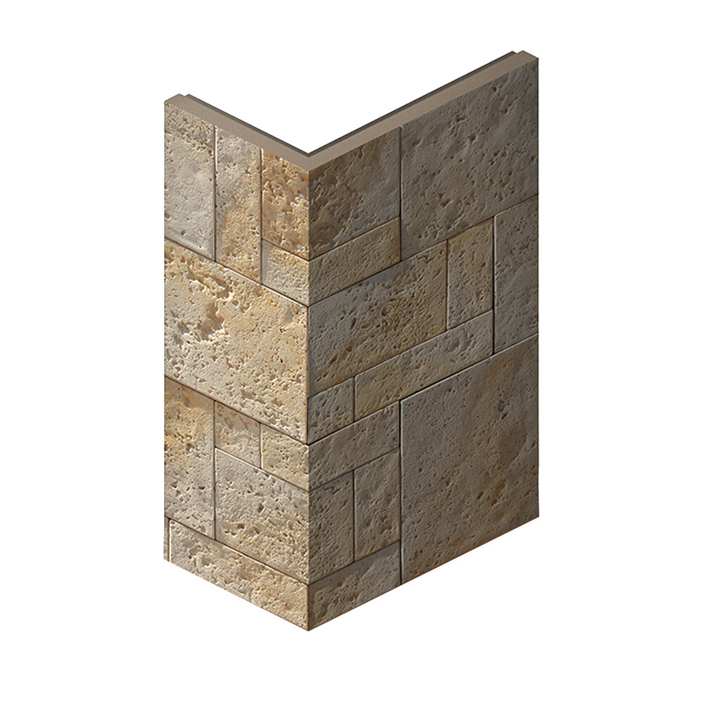 Изображение товара Искусственный камень угловой White Hills Бремар светло-песочный 12 шт без шва