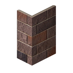 Изображение товара Искусственный камень угловой White Hills Ленстер темно-коричневый (7 шт.=1,5 пог.м)