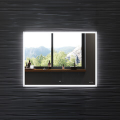 Зеркало с подсветкой прямоугольное 80х60 см бесконтактный сенсор с подогревом AM.PM Spirit (M71AMOX0801SA) - фото 2