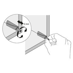 Толкатель мебельный для шкафа Push to open Pin Hettich пластик белый (13509) - фото 4
