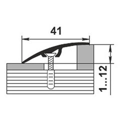 Порог алюминиевый разноуровневый кант 41х1800 мм сосна скания перепад до 12 мм - фото 5